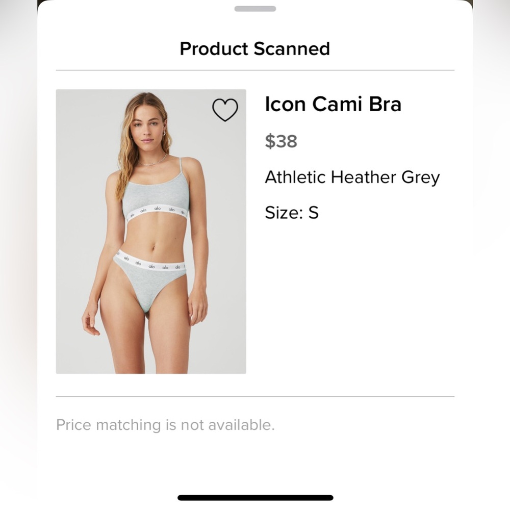 ALO Yoga Women's Light Gray Bra Set - Picture 3 of 3